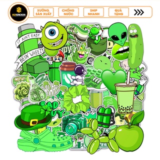 Sticker Dán Laptop, Dán Điện Thoại, Dán Nón Bảo Hiểm, Tem Dán Xe Chống Thấm Nước, Chống Bay Màu  | Chủ Đề Green Pastel