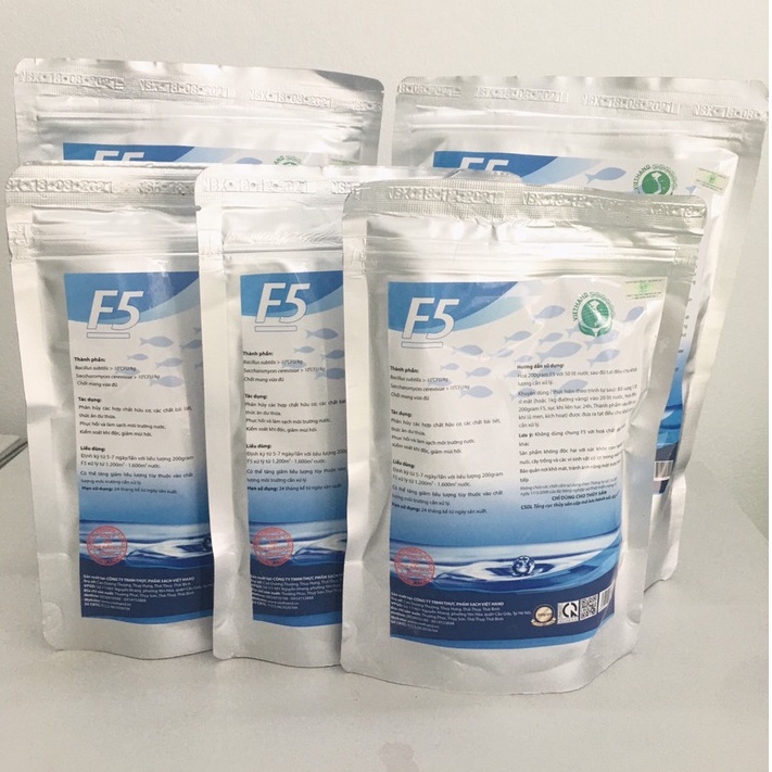 Men Vi Sinh Xử Lý Nước Cho Cá, Ốc, Ếch, Lươn F5 VIETHAND 200G