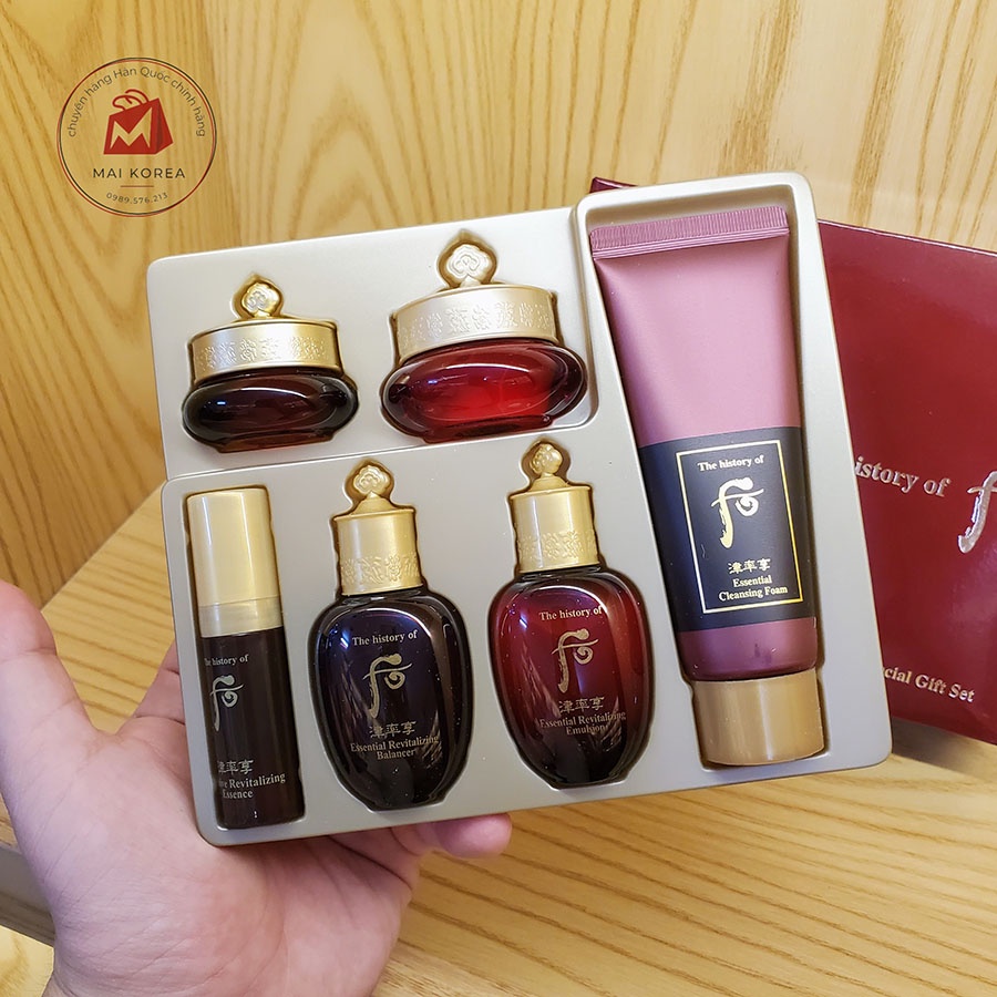Set dưỡng da chống lão hóa Whoo đỏ 6 món Jinyulhyang cao cấp