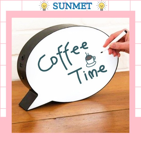 (Tặng Kèm Bút) Hộp Đèn Led Viết Ghi Chú Tỏ Tình Trang Trí Quầy Thu Ngân Quán Cafe Tiệm Trà Sữa Phụ Kiện Chụp Ảnh