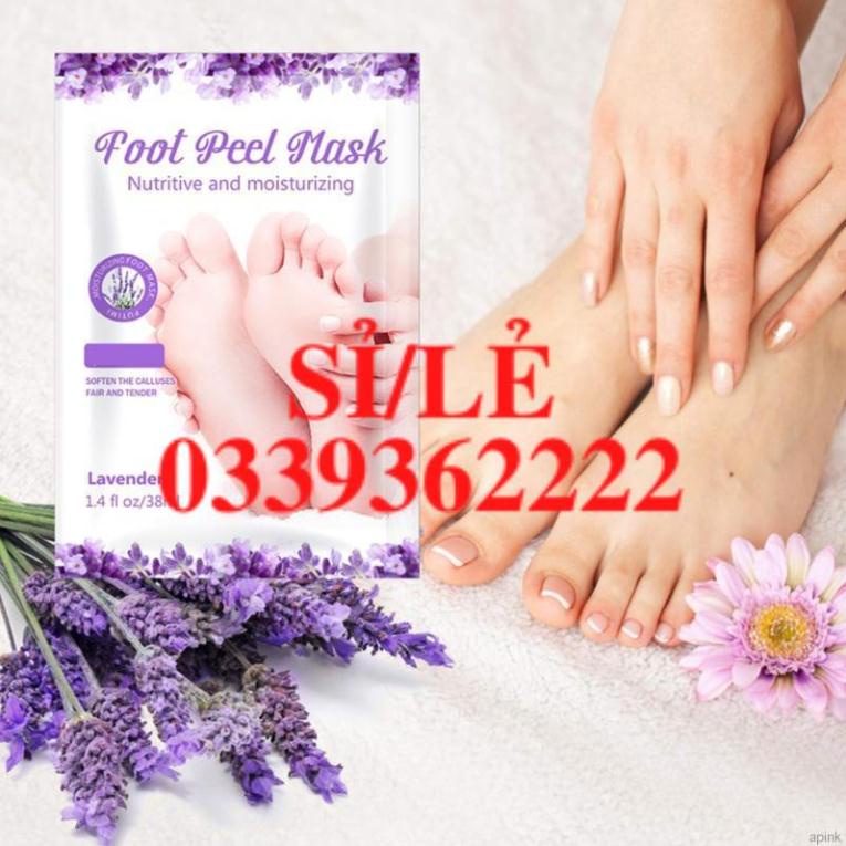 [Hàng mới về] Cặp Mặt Nạ Chân Chiết Xuất Hoa Oải Hương Tẩy Tế Bào Chết Dưỡng Ẩm  HAIANHSHOP