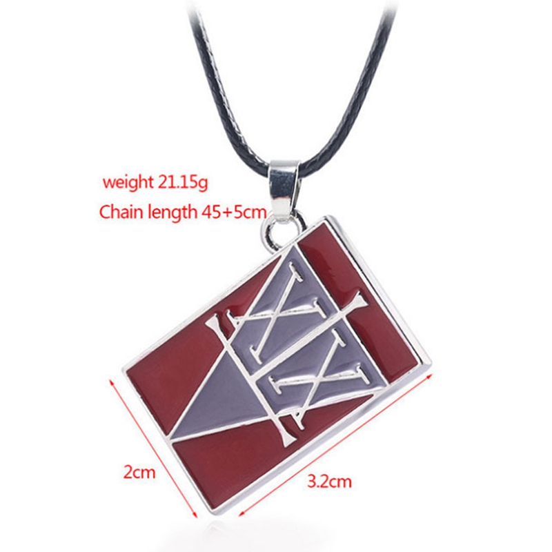 flowersqueen Vòng Cổ Mặt Vuông Kim Loại Độc Đáo Cho Nam