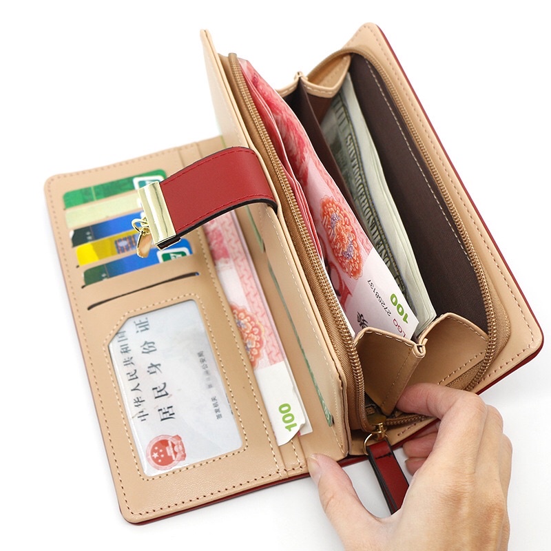 Ví nữ dáng dài cầm tay bỏ túi đẹp nhiều ngăn sang trọng lịch sự cao cấp HANBANGS STORE 42