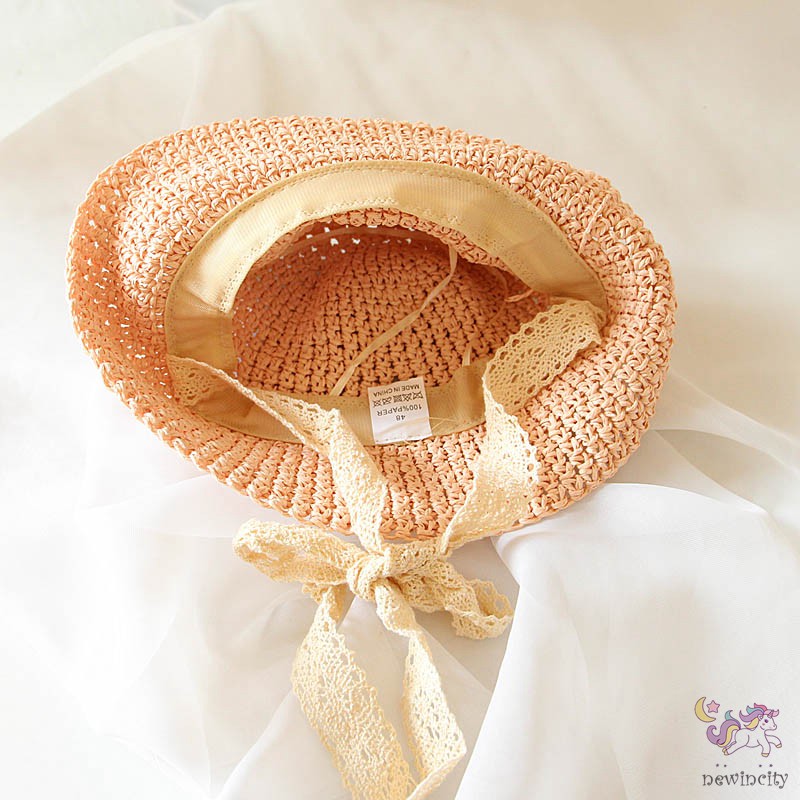 Mũ cói đi biển thoáng khí thời trang Hàn Quốc cho bé