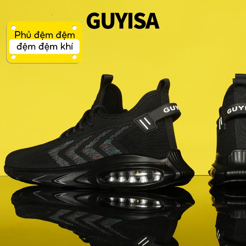 GUYISA Giày bảo hộ lao động Bảo Vệ An Toàn Siêu Nhẹ Chống Va Chạm Cho Nam