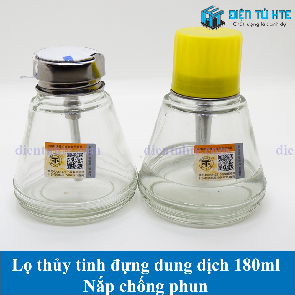 Lọ đựng dung dịch bằng thủy tinh 180ML có vòi bơm chất lượng cao [HTE Quy Nhơn CN2]