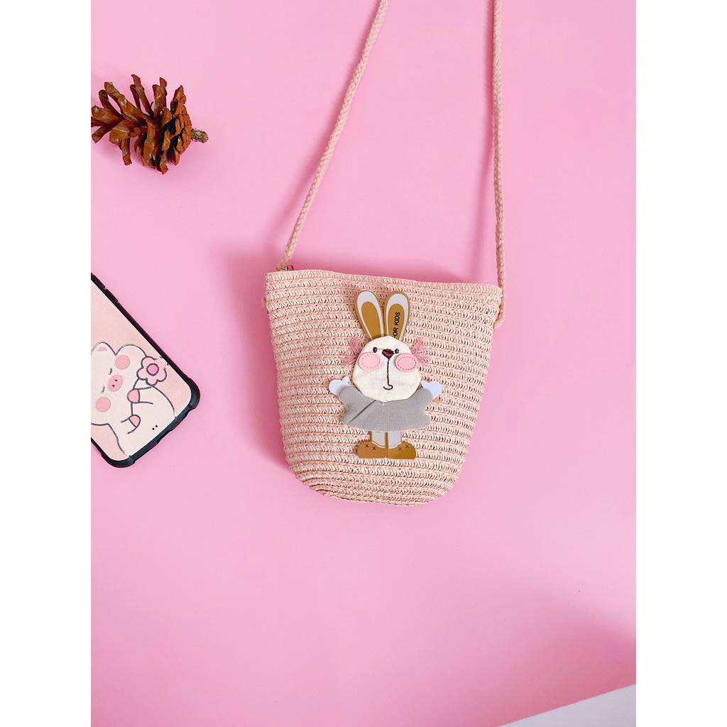 Túi cói cho bé yêu siêu xinh_Tặng kèm kẹp tóc