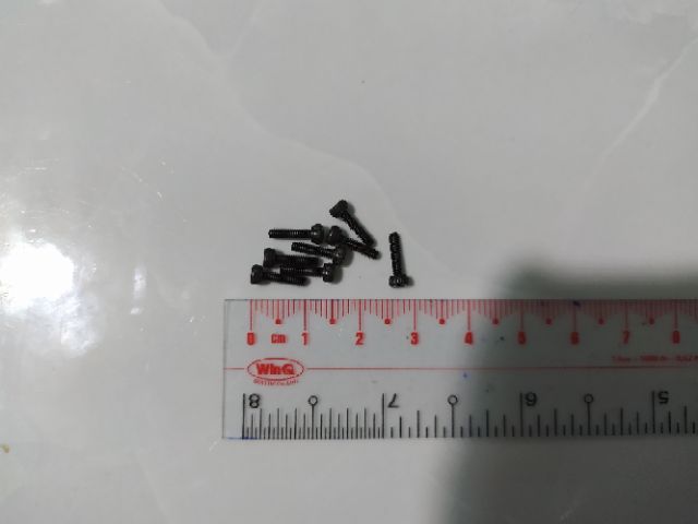 Combo 4 con Ốc lục giác ĐẦU TRỤ M2*8 2ly 2mm - màu đen (loại tốt) cho tyni quadcopter