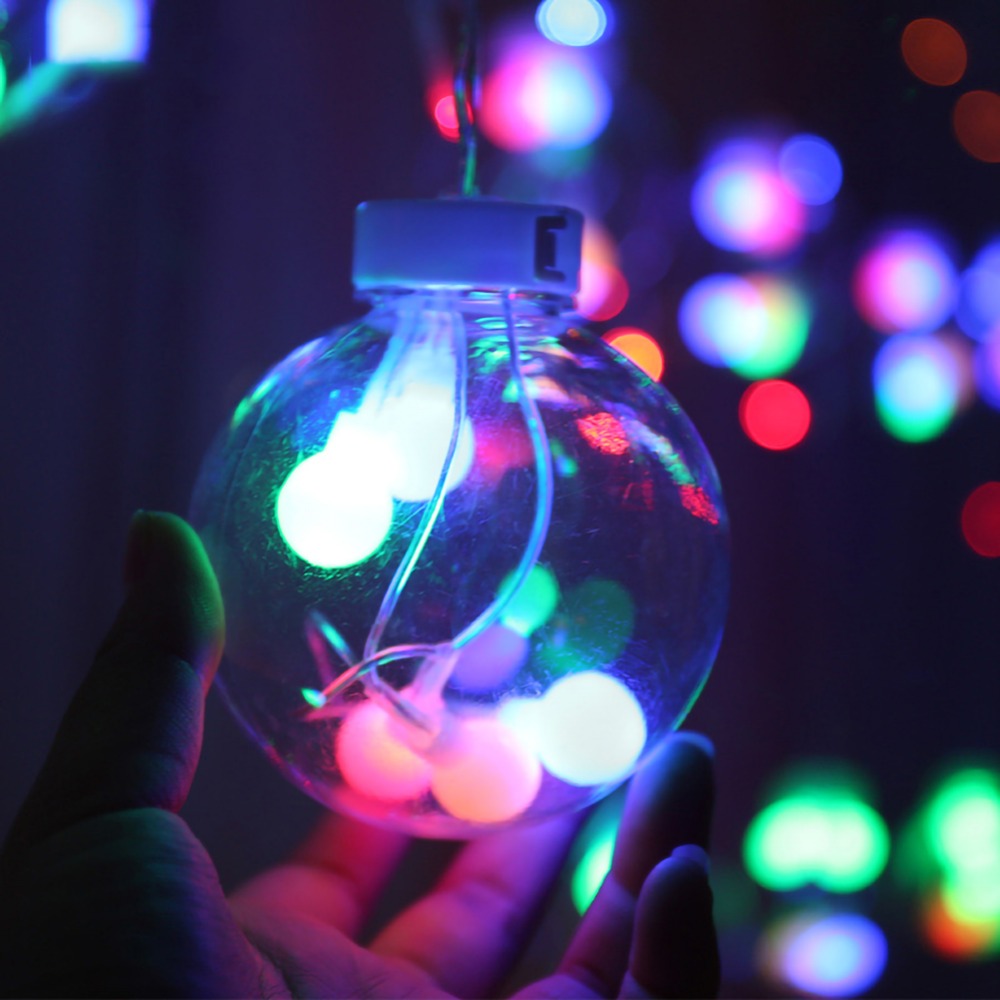 Dây Đèn Led Bóng Tròn Trang Trí Rèm Cửa