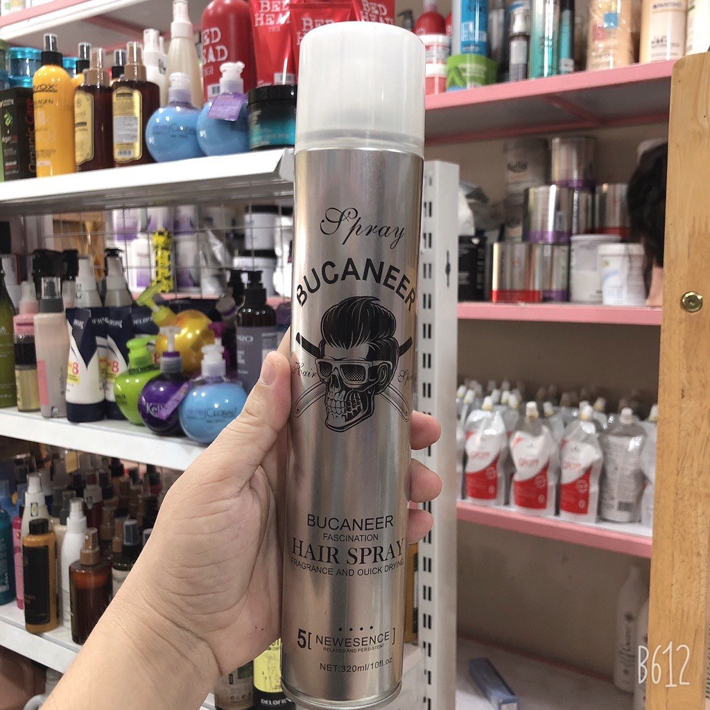 Gôm, Keo Xịt Tóc BUCANEER 320ml Tạo Kiểu, Giữ Nếp Cho Tóc. HÀNG CHÍNH HÃNG