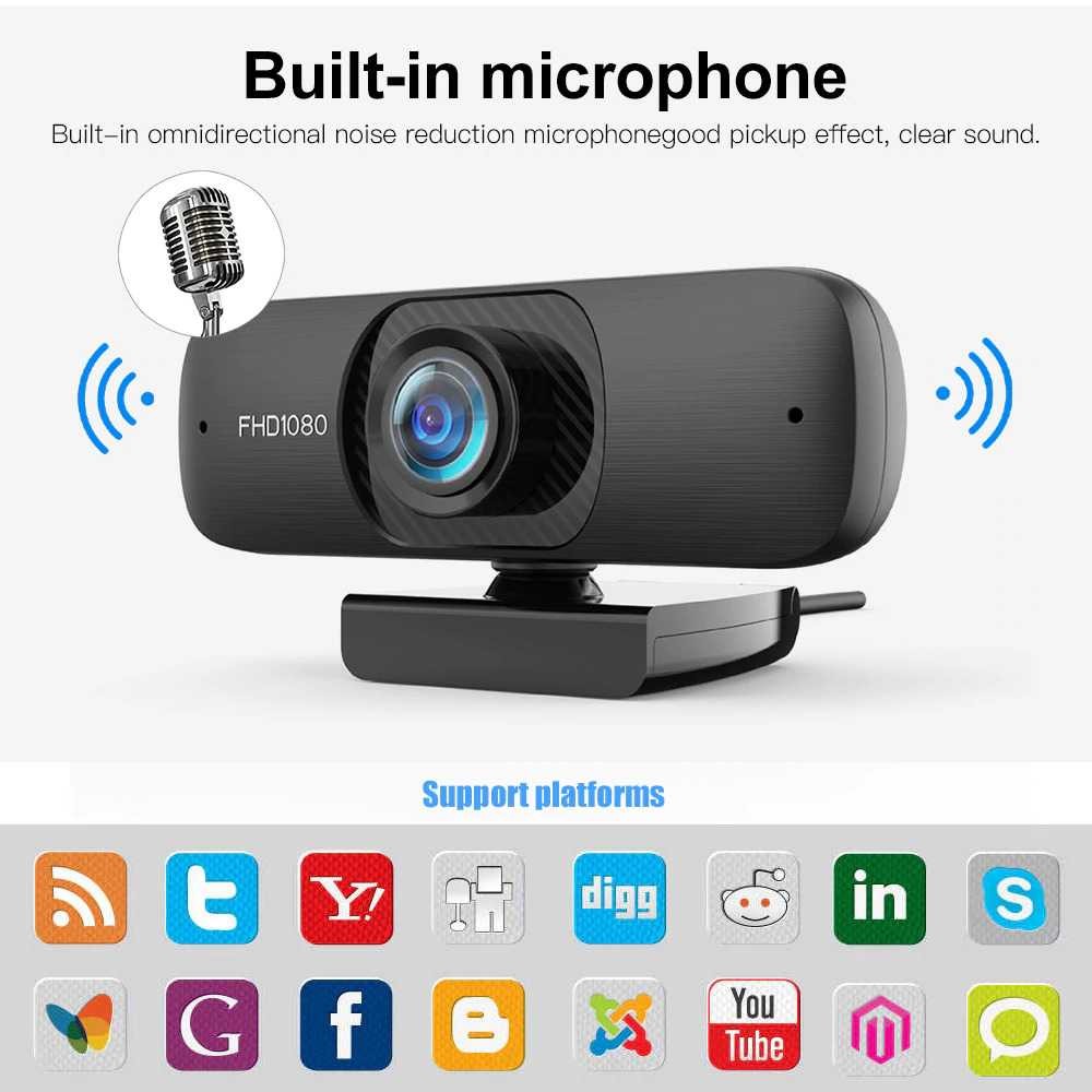 Webcam Hd 1080p Kèm Mic - C60 Dành Cho Máy Tính Để Bàn | BigBuy360 - bigbuy360.vn