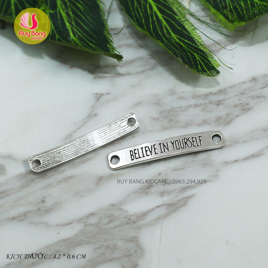 Charm chữ nguyên liệu dùng gắn bờm/cài đính đá, dây buộc tóc phong cách Hàn Quốc - link 7