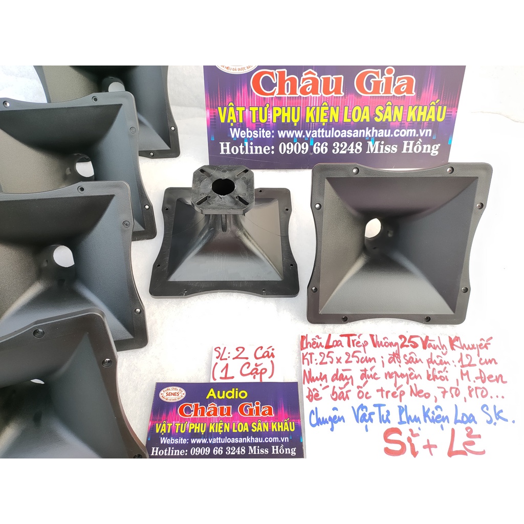 Phễu loa họng loa treble nhựa 25cm 2 cái Audio Châu Gia