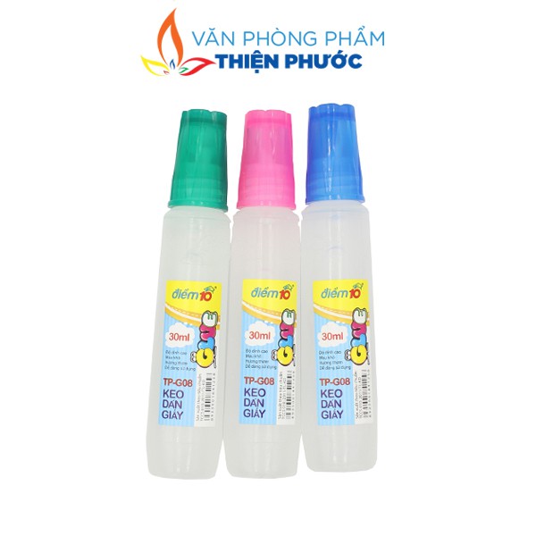 Hồ nước dán giấy Thiên Long G08 30ml có đồ gạt keo THIỆN PHƯỚC