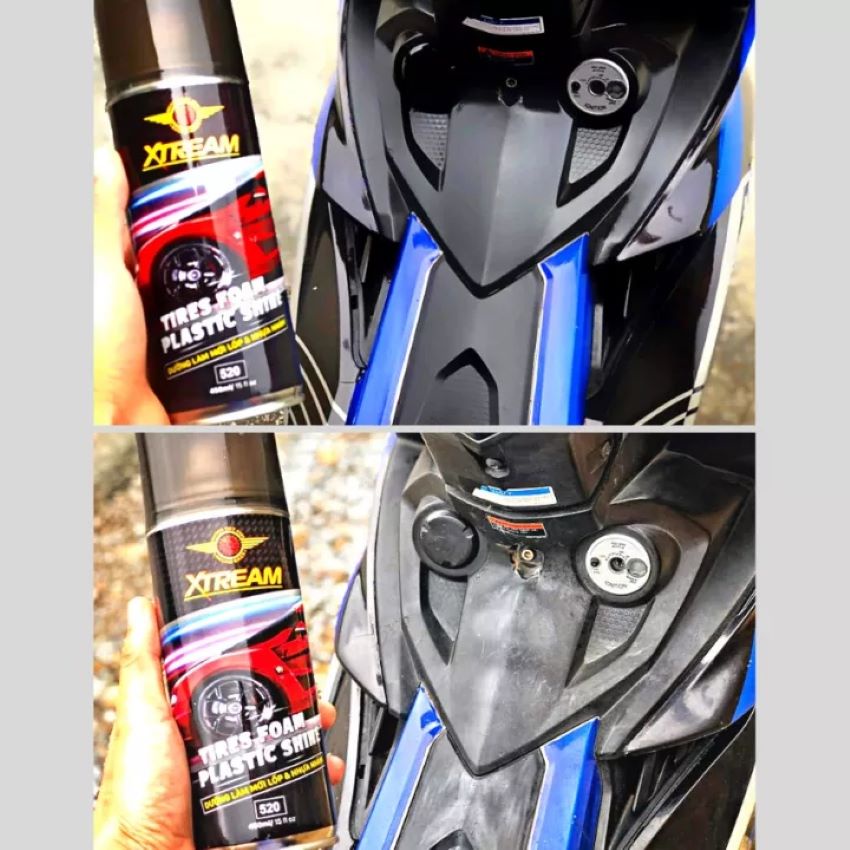 Chai Xịt Phục Hồi và Dưỡng Mới Nhựa Nhám Nhựa Bóng Vỏ Lốp Xe Xtream PS03 450 ml