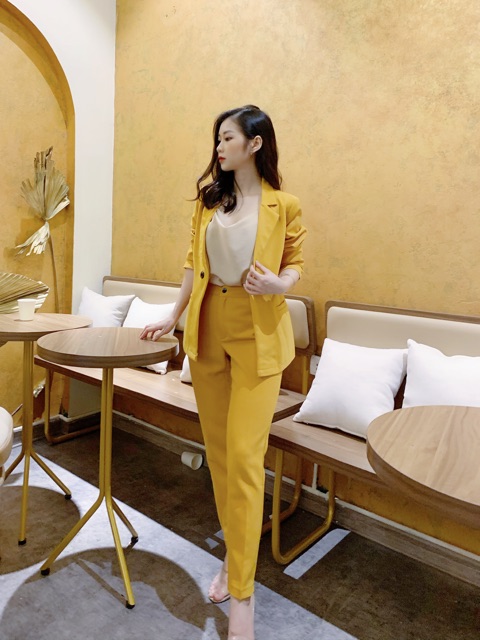 Set blazer 3in1 áo quần