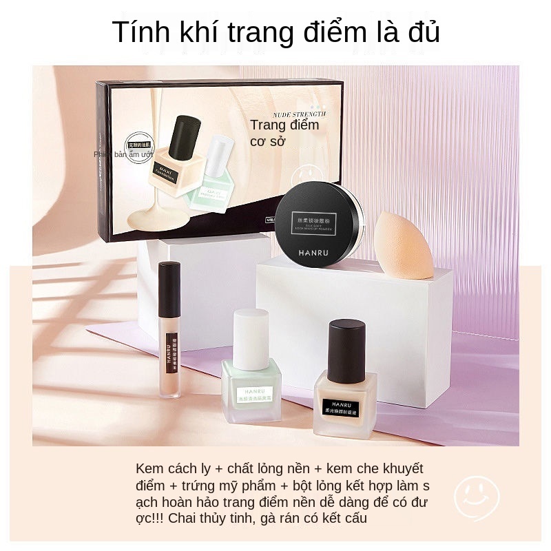 ☏๑♚Kem nền BB kháng nước Dưỡng ẩm  che khuyết điểm Cách ly và kiểm soát dầu lâu dài, không phấn phủ, trang nền, trọn bộ | BigBuy360 - bigbuy360.vn
