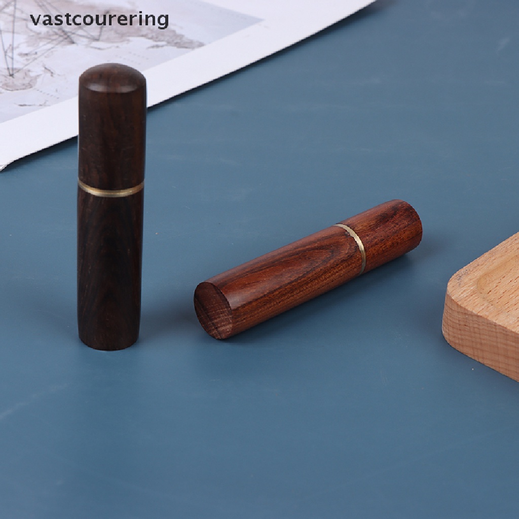 1 Hộp Đựng Tăm Xỉa Răng Bằng Gỗ Mun Thủ Công