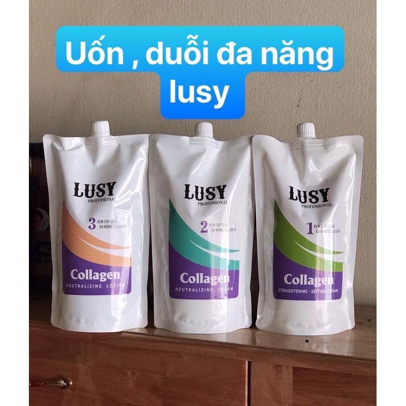 Bộ Kem Uốn Duỗi Tóc Kỹ Thuật Số LUSY Siêu Bóng ,Siêu Xoăn 1000ml x2- BỘ UẤN DUỖI ĐA NĂNG-TIỆN LỢI KHÔNG KHÔ TÓC KHÔNG HÔ