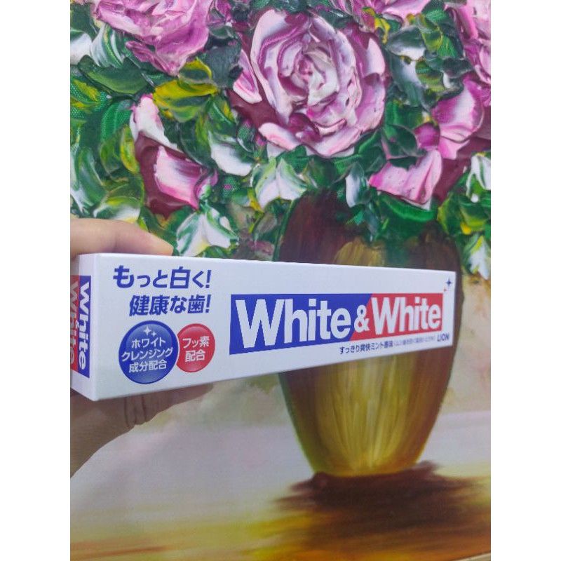 Kem Đáng Răng Siêu Trắng WHITE &amp; WHITE LION Nhật Bản