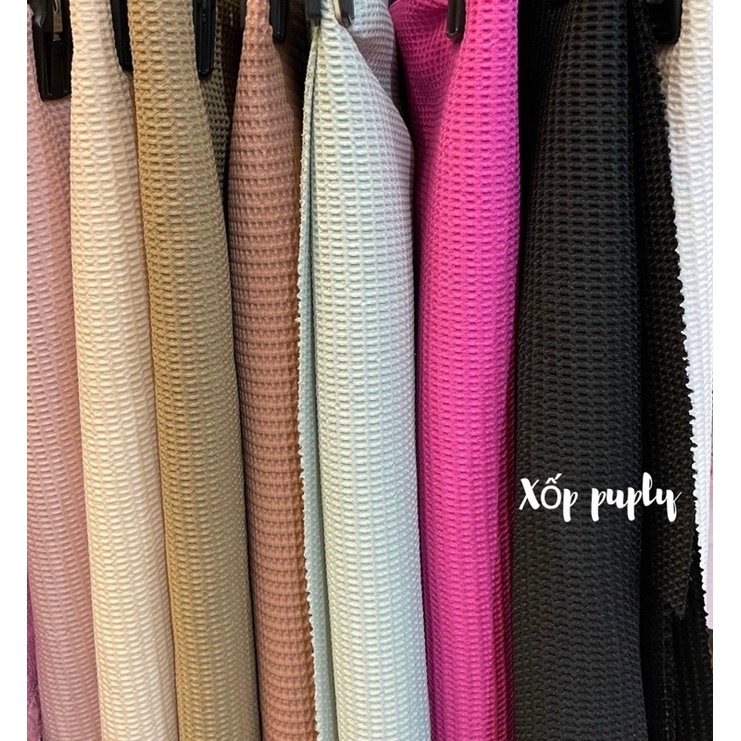 Vải xốp caro puply đủ màu