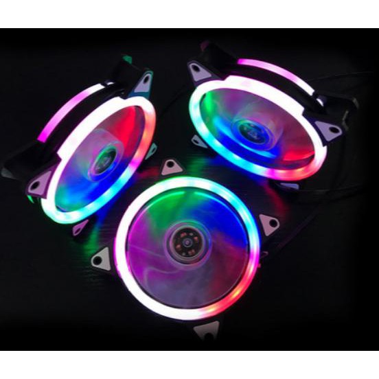 Fan Case 12cm - Led 15 bóng 7 màu Rainbow