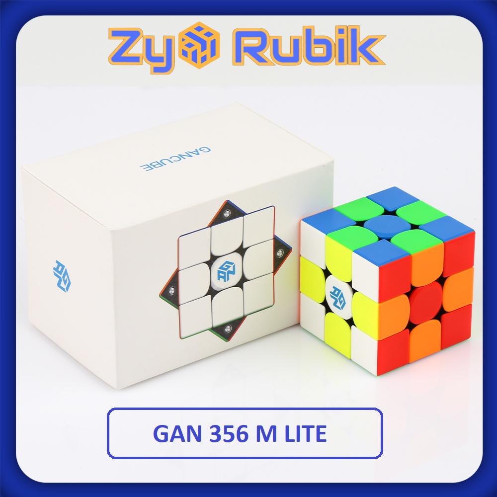 [Rubik3x3x3] Rubik Gan 356 M Phiên bản LITE Rubic 3x3 Nam Châm Cao Cấp Gan 356M Stickerles ( No Ges) - ZyO Rubik