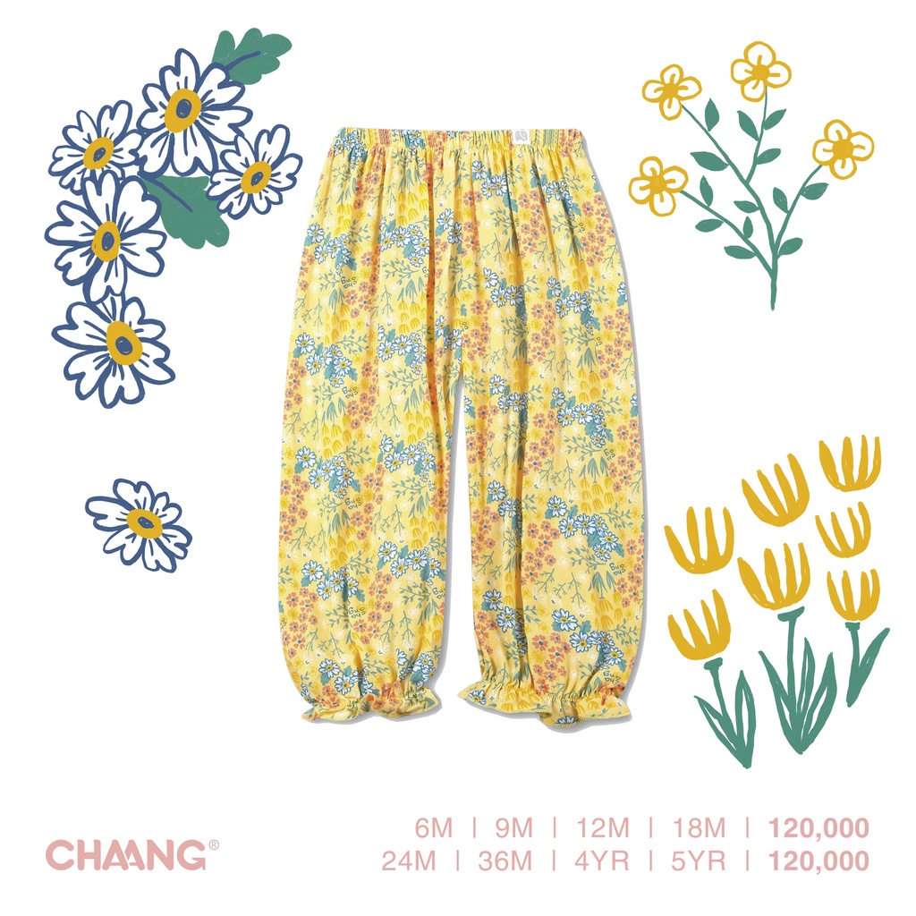 [CHAANG]Quần dài lanh cho bé Sea daisy CHAANG