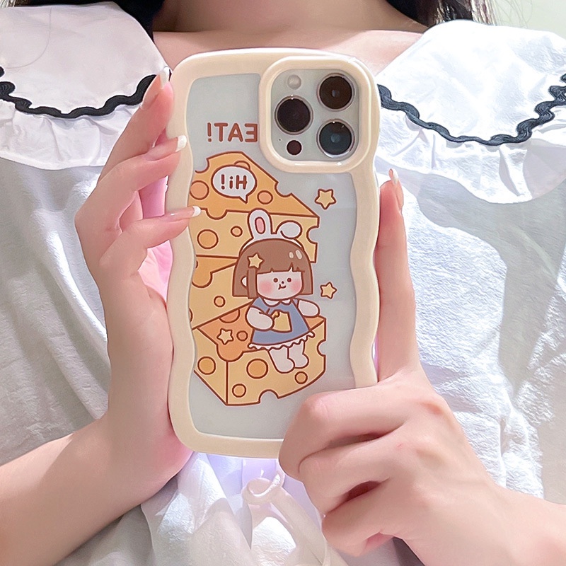 Ốp Điện Thoại Acrylic Phối Ren Cho iphone 13Promax 11 / 12 / xs / xr / 8