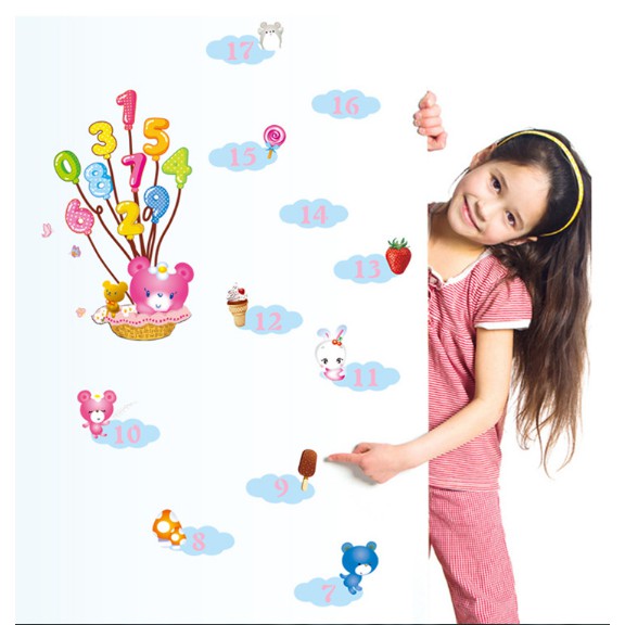 Decal trang trí tường Chữ Số vui nhộn