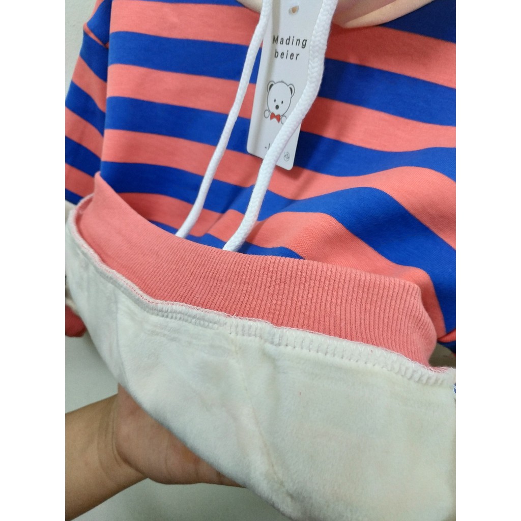 Áo nỉ bé🔥Áo nỉ Hoddie Quảng Châu lót lông có mũ Siêu ấm cho bé