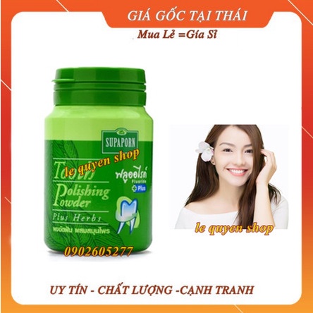 Bột tẩy trắng răng Supaporn Tooth Polishing Powder Thái Lan 90g sạch răng, thơm miệng, ngừa sâu răng
