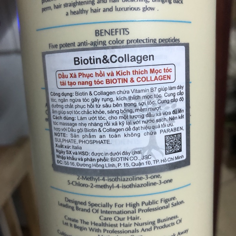 DẦU XẢ BIOTIN COLLAGEN SIÊU MƯỢT NGĂN RỤNG TÓC 1000ML