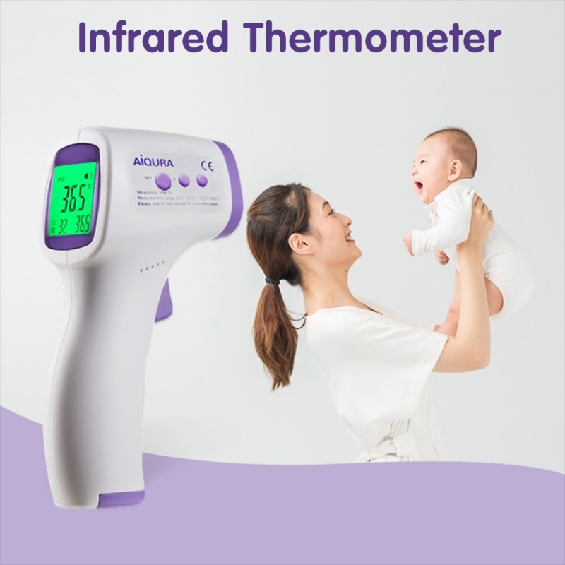 Nhiệt kế ANKNDO đo trán và cơ thể sử dụng tia hồng ngoại ir thiết kế nhỏ gọn màn hình LCD kỹ thuật số không cần tiếp xúc