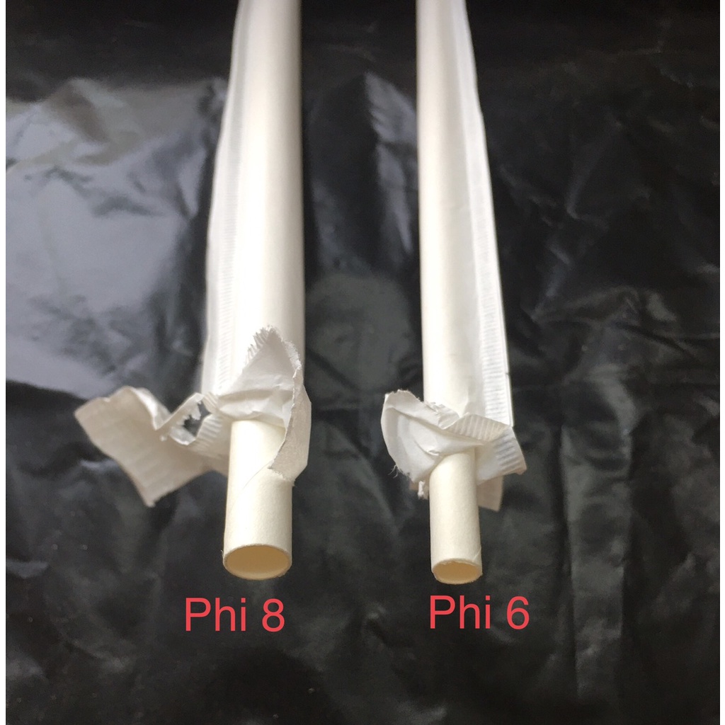 Ống hút giấy bã mía bọc màng