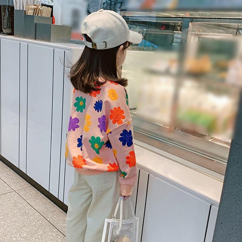 Áo Tay Dài Cổ Tròn Phong Cách Hàn Quốc Cho Bé Gái