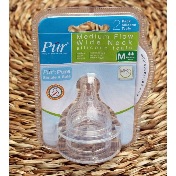 Vỉ 2 núm cổ rộng Pur