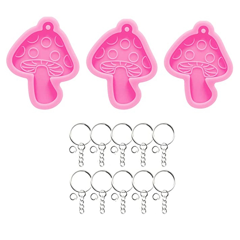 Khuôn Làm Móc Khóa Bằng Nhựa Resin Hình Cây Nấm sa