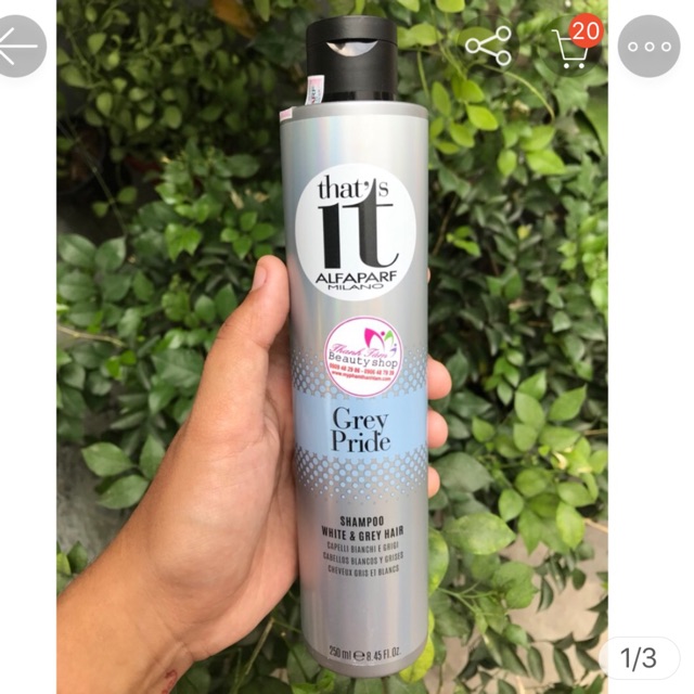 Dầu gội That’s it dành cho tóc bạc và nhuộm sáng Grey Pride Alfaparf 250ml