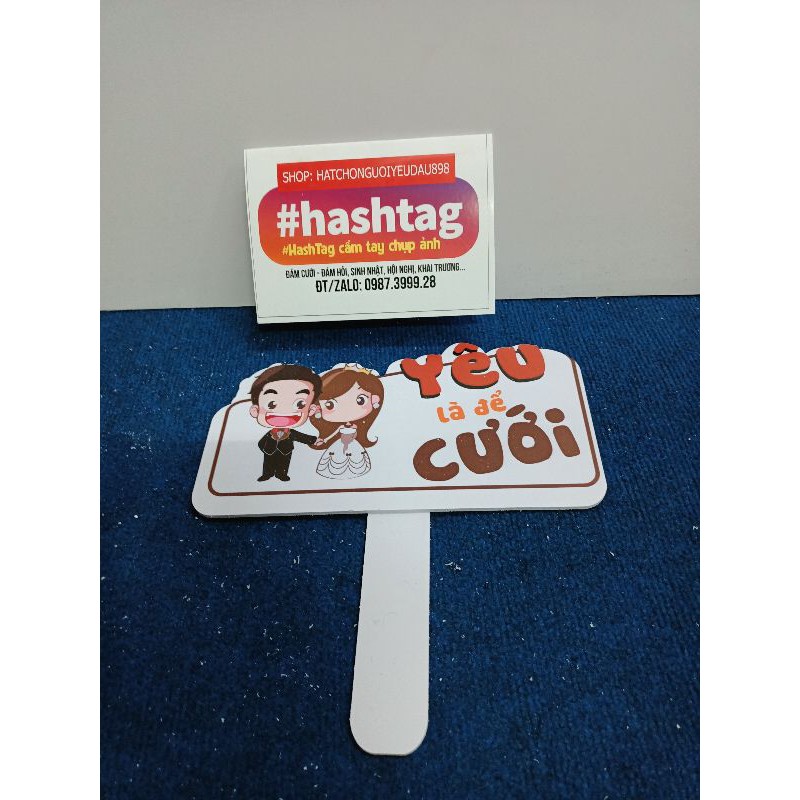 Set 5 Hashtag cầm tay chụp ảnh nhà cô dâu