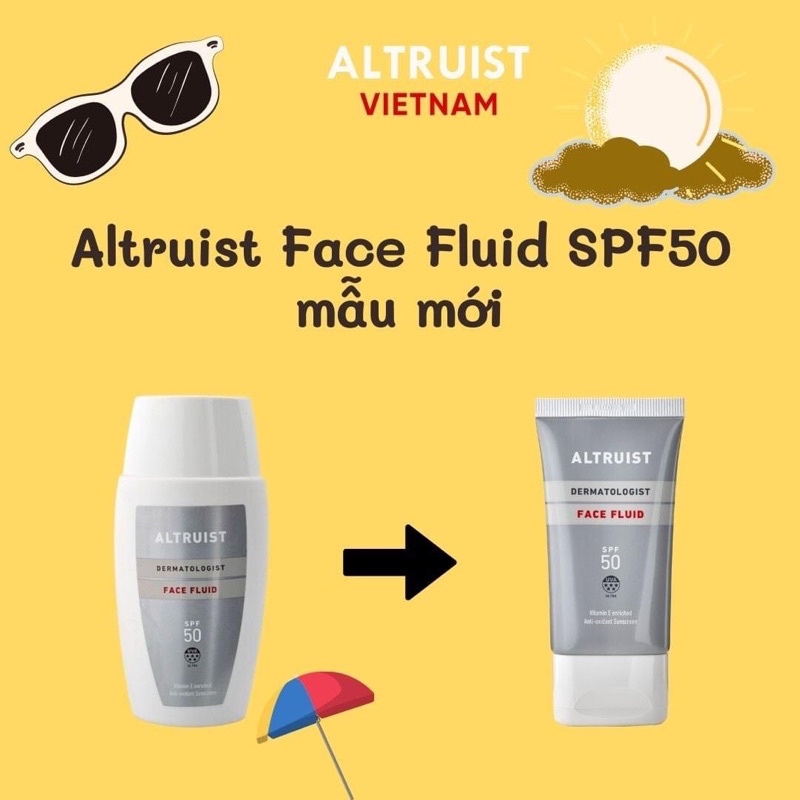 Kem chống nắng Altruist SPF 50 Fluid for face 50ml