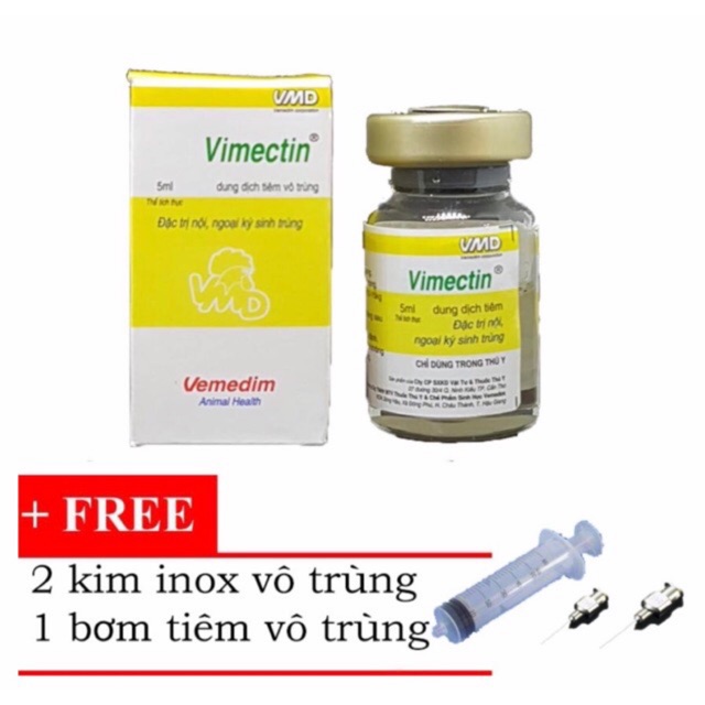 Chích diệt bọ chét, ve ghẻ, rận tai chó mèo - Vemedim Ivermectin 5ml