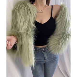 𝐂𝐎́ 𝐒𝐀̆̃𝐍. Áo khoác lông cáo nhân tạo tơi sợi (ẢNH THẬT Ở CUỐI)