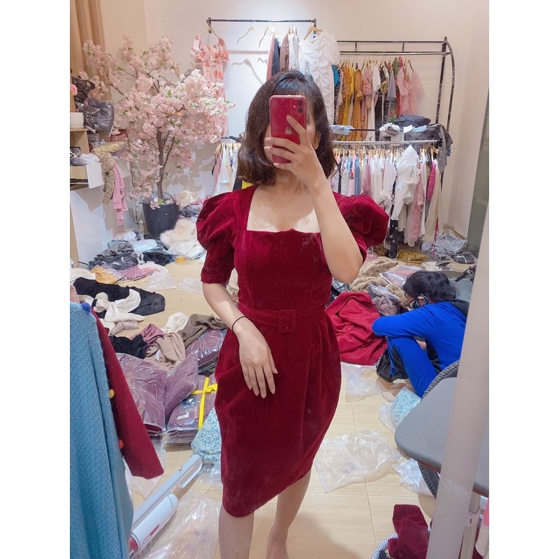 Các mẫu váy nhung tết hàng cao cấp loại 1 đẹp