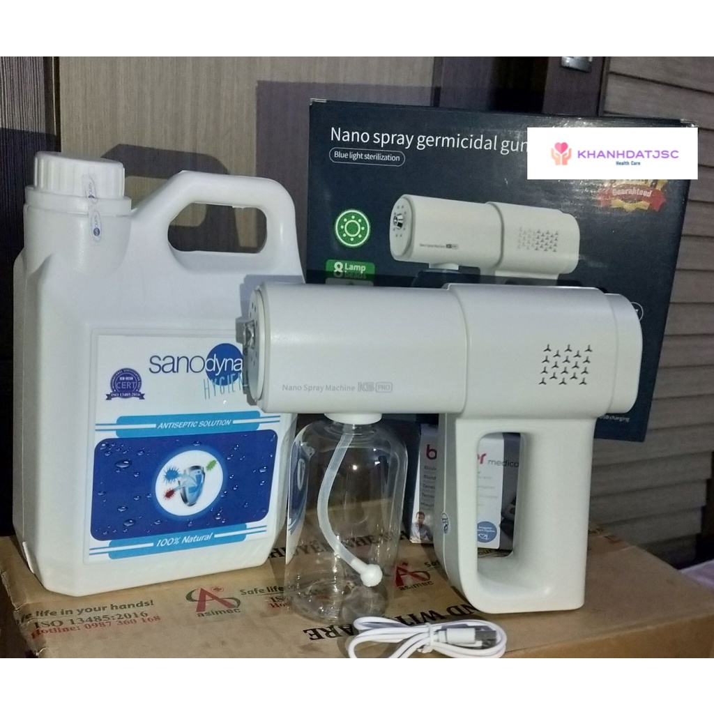 Máy Phun Dung Dịch Khử Trùng Không Dây Cầm Tay Dung Tích 380ML Cự Ly 1-1,5m