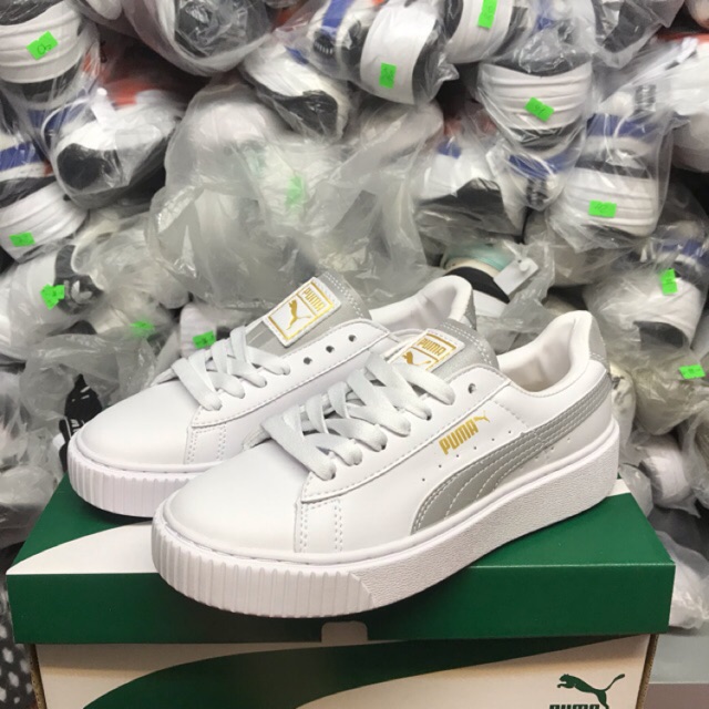 &gt;ẢNH THẬT-HÀNG THẬT&lt; Giày Sneaker Pp uma trắng phản quang nữ