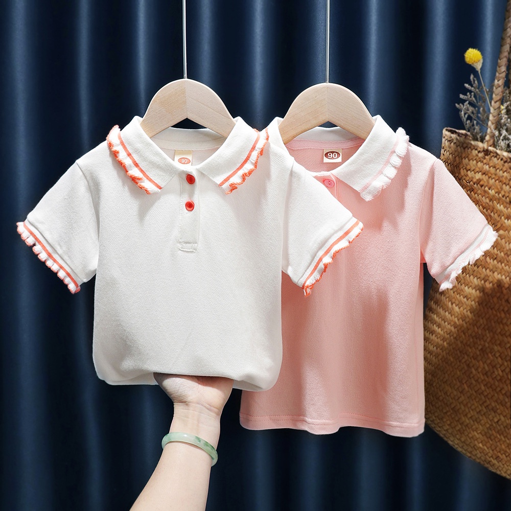 Áo Polo cho bé gái chất vải cotton cá sấu cao cấp thoáng mát, mềm mịn