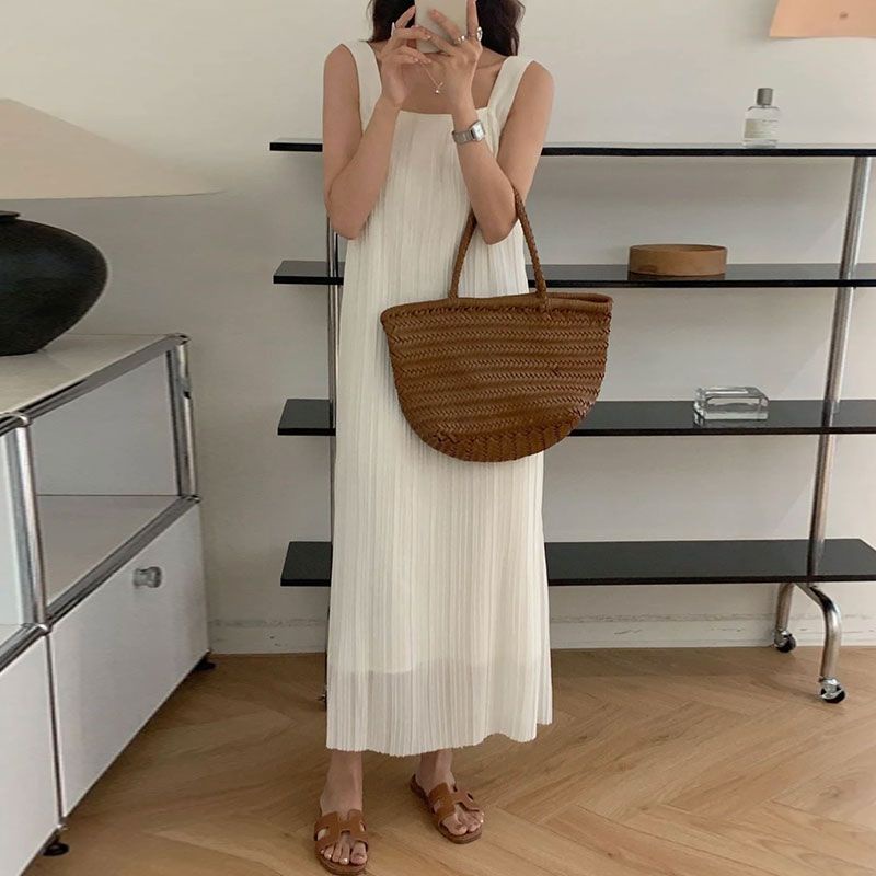 Đầm Maxi Dây Điều Chỉnh Độ Dài Váy 2 Màu