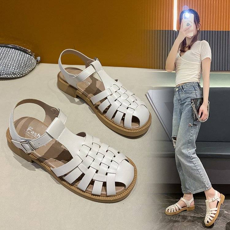 Giày Sandal Cao Gót Da Mềm Thời Trang Mùa Hè Cho Nữ