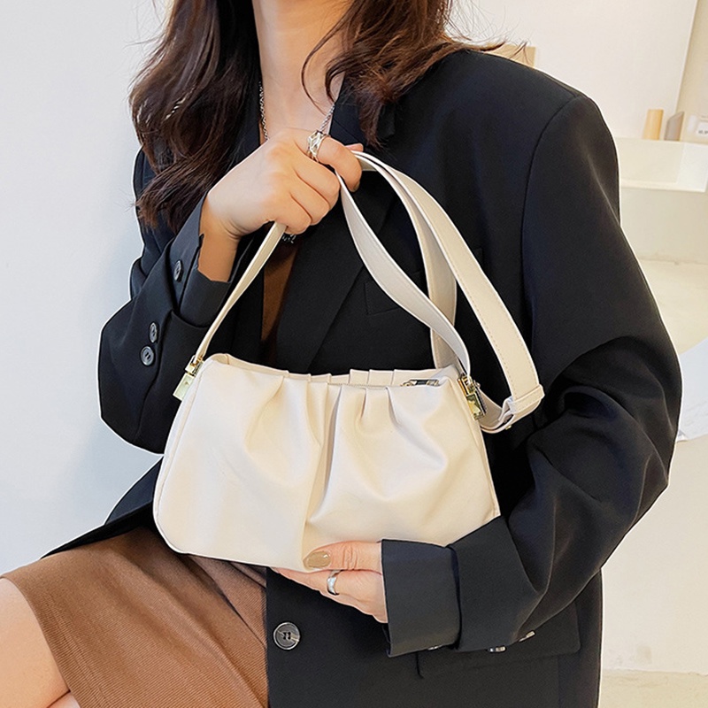 Túi đeo chéo IELGY có khóa kéo màu sắc đơn giản thời trang dành cho nữ